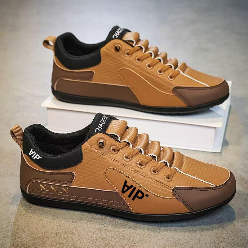 Casual men's shoes 2025 autumn new versatile fashion mesh breathable lightweight daily simple flat soft baseplate shoes