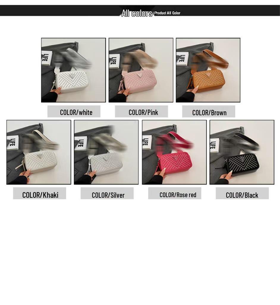 Chao Torba z szerokim paskiem z dżetami: Damska codzienna modna torba na ramię i crossbody