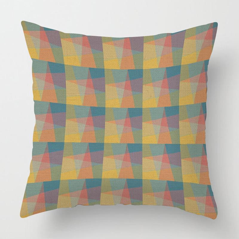 Home Decor Geometric & Abstract Patterned Pillow Covers Pattern Cushion Cover Suitable For Sofa Bedroom Car Pillow Cover