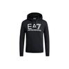 EA7 FW23 Felpa con Cappuccio e Maniche Lunghe con Stampa Logo a Lettere Uomo top Nero 6RPM17-PJSLZ-1200