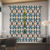 Diamond-shaped Stylish Design square checkered printed curtains, pole bag home decoration, room area decoration