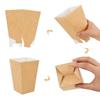 10Pcs Kraft Paper Popcorn Boxes Container, Birthday Party Movie Night Fries Cup, Snack Buckets Wedding Favors Gift Box Supplies