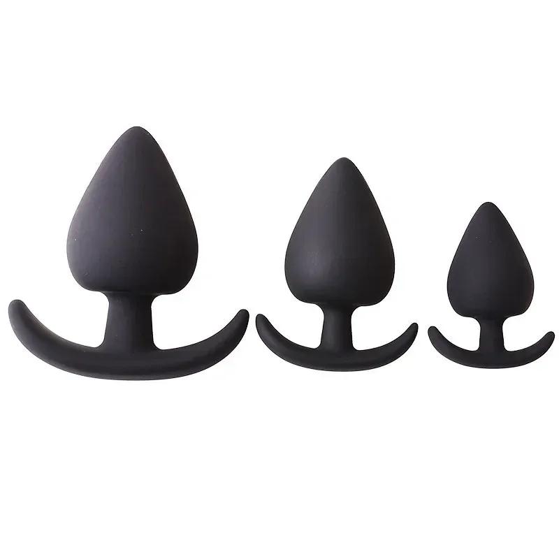 Unisex Silicone Anal Plug 5 Sizes round Butt Plug Wearable Stopper Adult Sex Toy for Men/Women Trainer