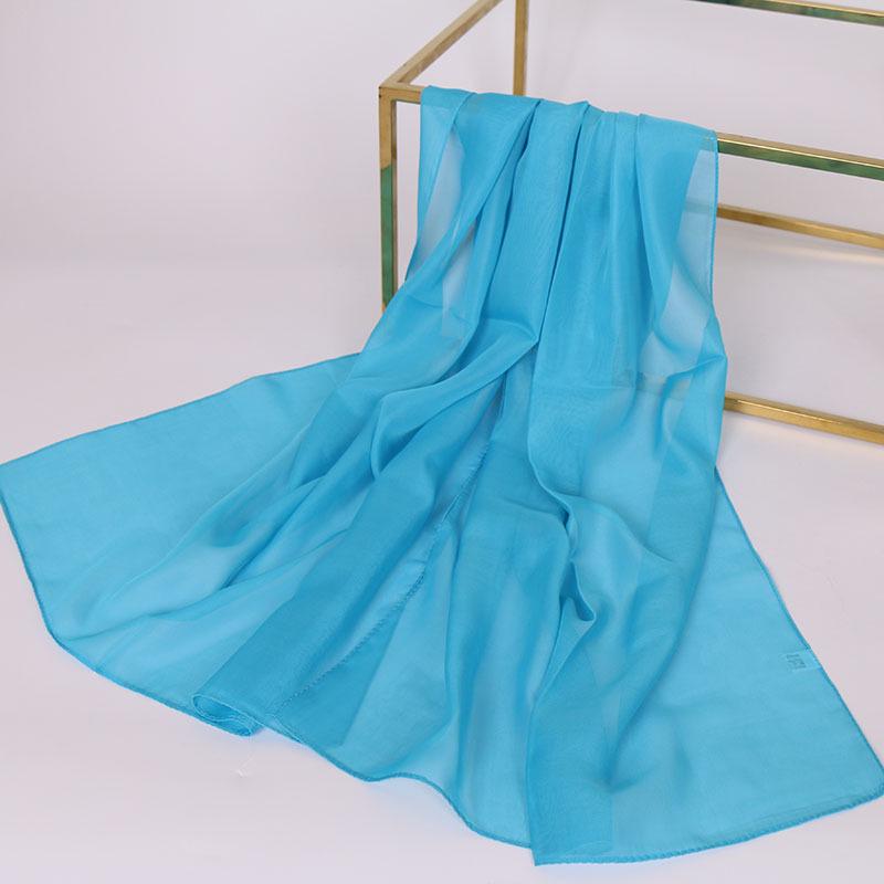 China Red Solid Color Chiffon Small Silk Scarf Women's Small Gifts, Thin Big Red Children's Day Gifts