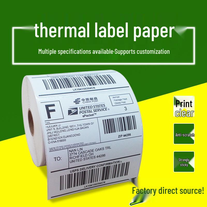 Водонепроницаемая термоэтикетка - 100x150, 80x60, Трехзащитная наклейка со штрих-кодом 40x30mm, 800 sheets, special offer price