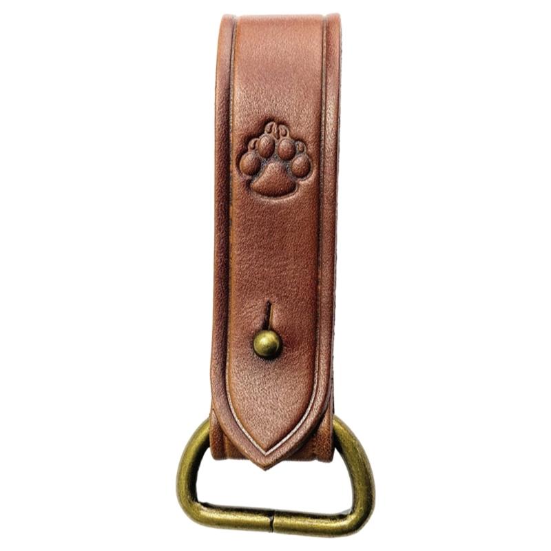 Leather Belt Keeper Leather Buckles Single Snap Heavy Duty Tactic Belt Buckle with D Rings for Belt Fixing Men Women