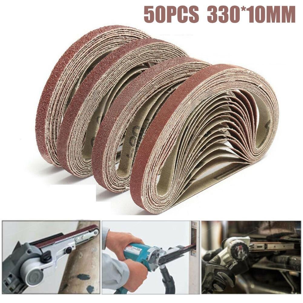 Sanding Belts 50pcs/set Abrasive Bands Aluminium Oxide