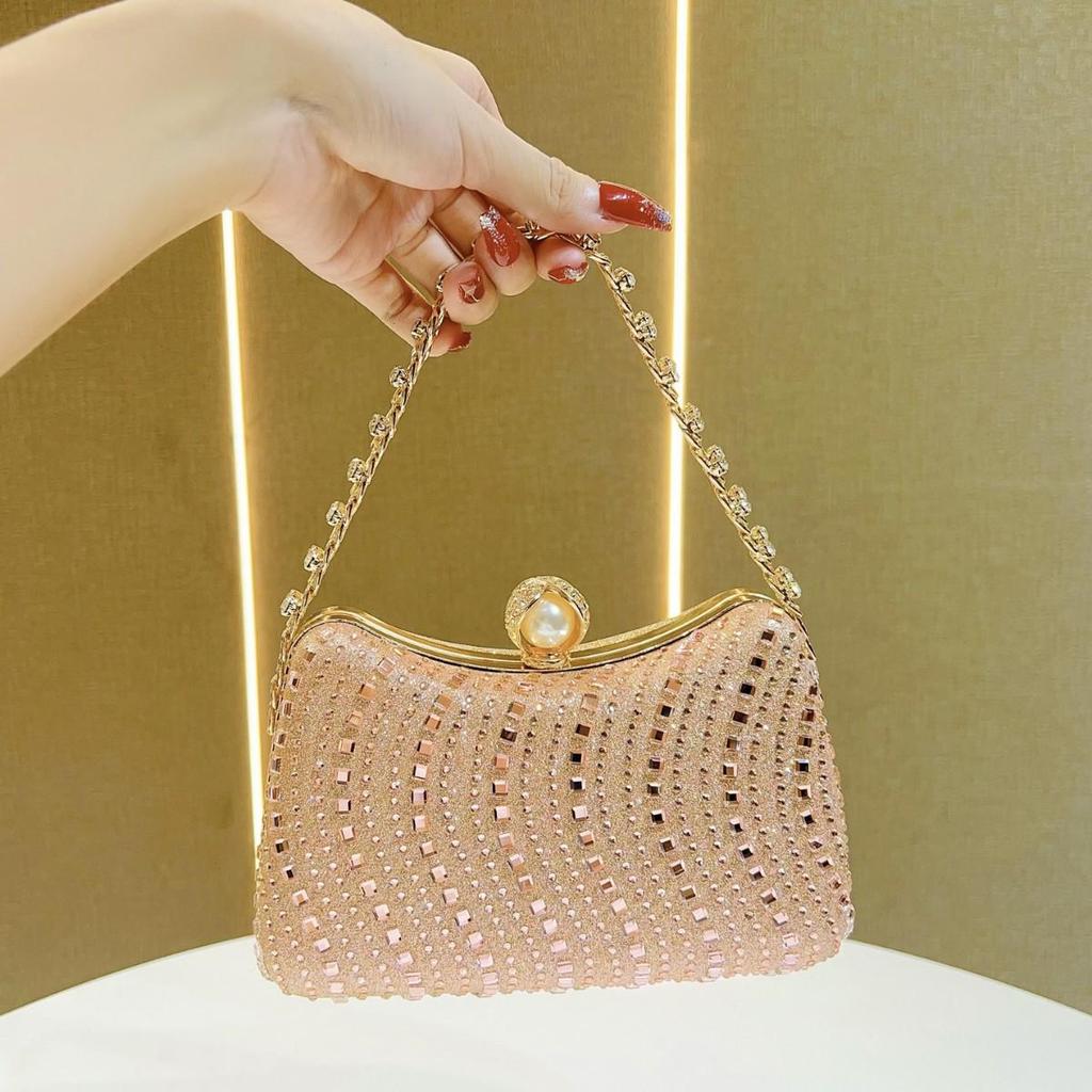 Elegant Retro Rhinestone Evening Crossbody Handbag