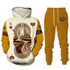 Trend Animal The Lion 3D Print Men's Tracksuit Sets Casual Hoodie And Pants 2pcs Sets Oversized Sweatshirt Fashion Men Clothing