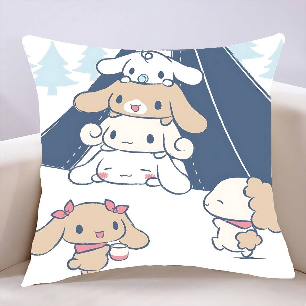 S-Sario C-Cinnamoroll Pillow Case Cushion Cover Soft Cute Throw Pillow Case For Car Sofa Pillowcase Polyester With Zipper