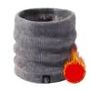 Fashion Women Knitted Scarf Solid Cashmer Like Winter Snood Scarves Lady Warm Wool Fur Thick Unisex Men Neck Scarfs Ring