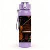 1PC Sheep Shepherd Boy Bible Verse 750ml Color Plastic Sports Water Bottle Leakproof Flip Straw Lid Suitable for Sports Office Home Use