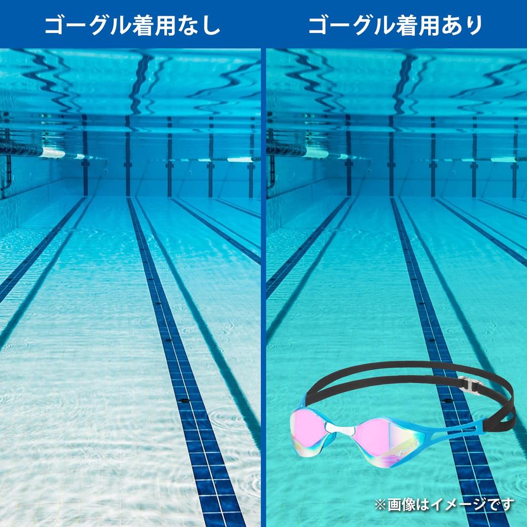 Schwimmbrille BladeFZERO Made in Japan Racing Spiegelausführung SWIPE Funktion Alter Erwachsene FINA-zugelassen V128SAM AMP [VIEW] Ohne Dichtung Anti-Beschlag 10+