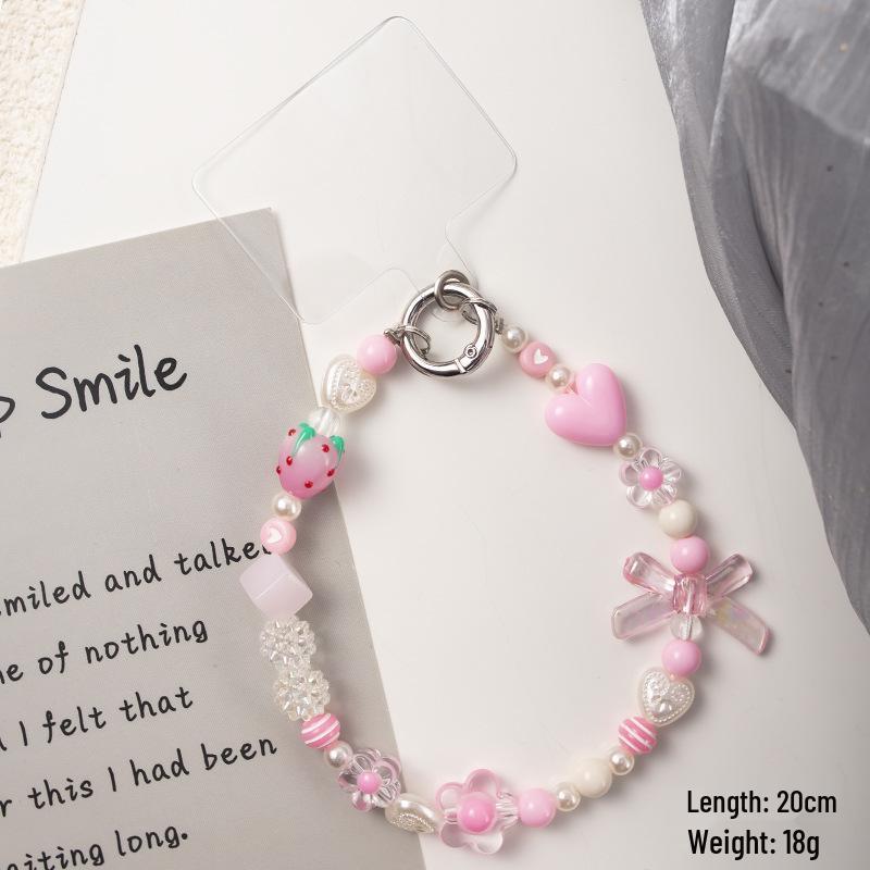 Elegant Anti-Drop Floral Phone Lanyard with Single Buckle