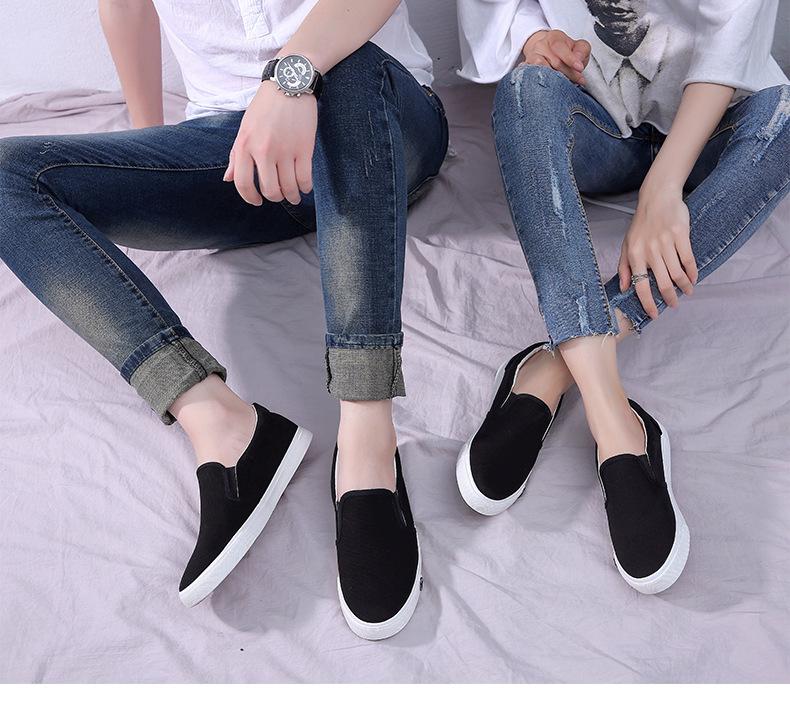 Three Times Vulcanized Rubber Shoes Couple White Shoes One Pedal Canvas Shoes Men And Women Nurse Labor Insurance Shoes Men'S Shoes