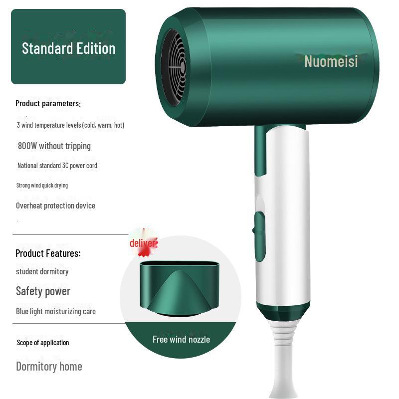 

25-летней Мощный Фен: Горячий/Холодный, Синий Свет, Постоянная Температура - Идеально для Дома или Общежития