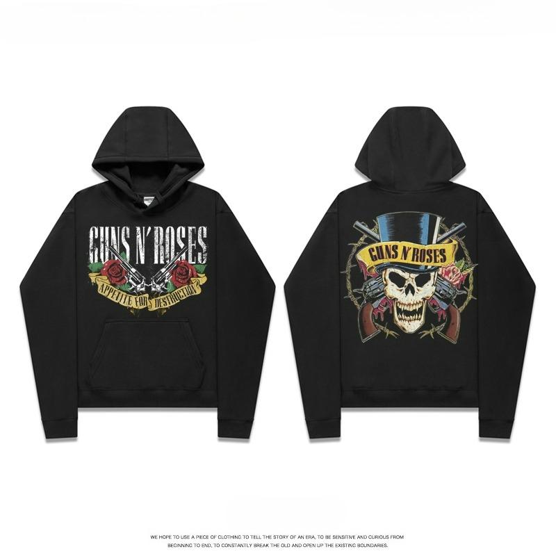 Vier Jahreszeiten Kapuzenpullover Herren und Damen Gleich Pullover Hoodie Rock Guns'N'Roses Guns and Roses Guns Band Druck