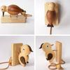 Housewarming Door Knocker Retro Wooden Woodpecker Easy Installation Pendant Doorbell  Gift
