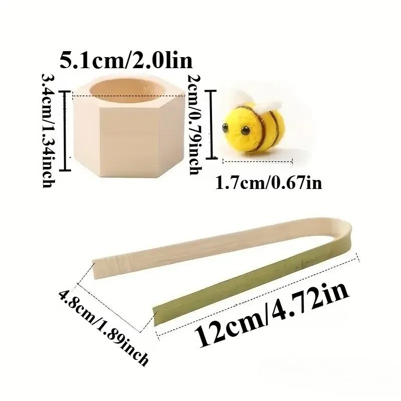 Wooden Bee Hive Sorting & Stacking Toys for Toddlers Learning Montessori Toys Fine Motor Skill Sensory Toys Kids Birthday Gift