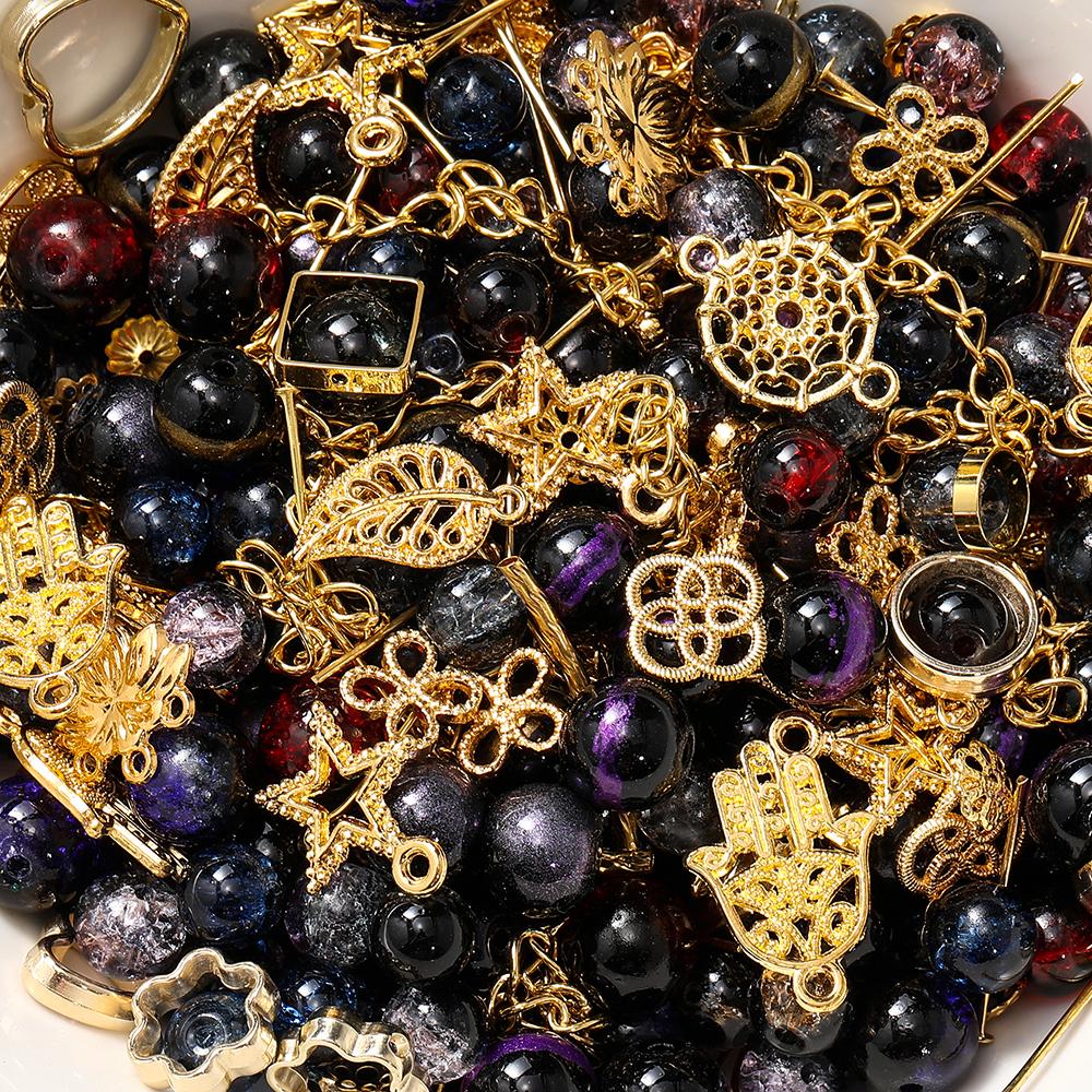 

30g Colorful Glass Mixed Beads Multi-shape Loose Spacer Bead for DIY Necklace Bracelet Phone Chain Jewelry Making Accessories