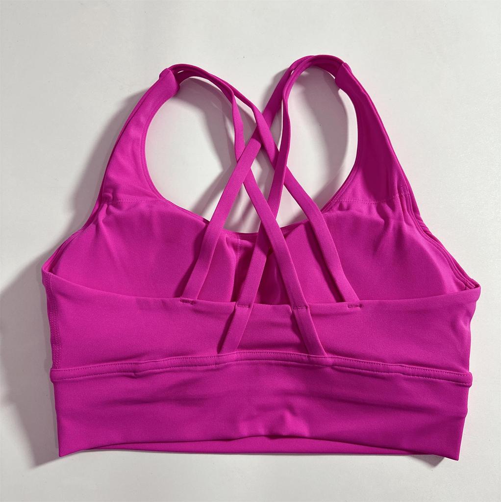 Women's Shockproof Multi-Strap Sports Bra with Chest Pad