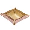 2PCS Nordic Leather Desktop Storage Tray PVC Leather Jewelry Cosmetic Key Storage Tray Desktop Folding Organizer Storage Box