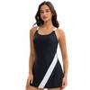 1011 nuovo costume da bagno due pezzi diviso tipo gonna angolo piatto abbinamento colori costume da bagno attillato conservativo all'ingrosso