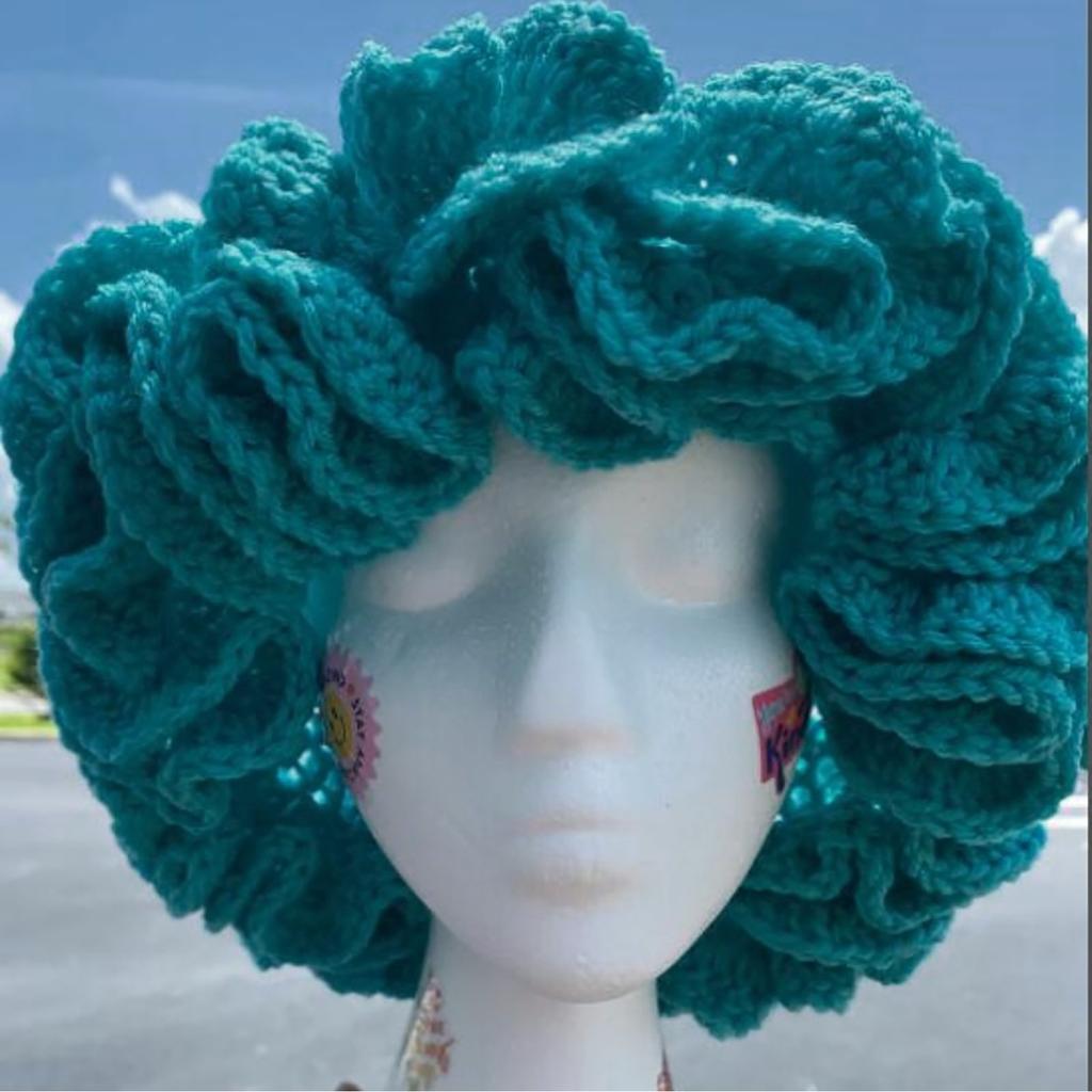Handmade Crochet Bucket Hat for Woman Teen Outdoor Commute Fisherman Hat Ruffled Brim Winter Windproof Carnival Hat
