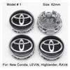 4Pcs 56/62mm Car Wheel Center Hub Cap Rim Cover For Toyota Corolla RAV4 LEVIN Yaris C-HR Camry Prado Prius Car Auto Accessories