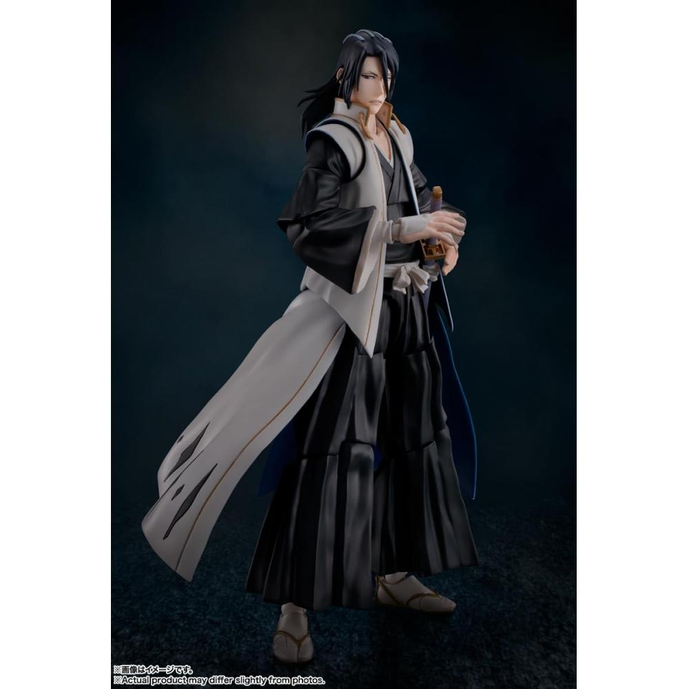 TAMASHII NATIONS SHFiguarts BLEACH Millennium Blood War Hen Byakuya Kuchiki Aproximativ. Figurină mobilă vopsită ABS și PVC de 155 mm
