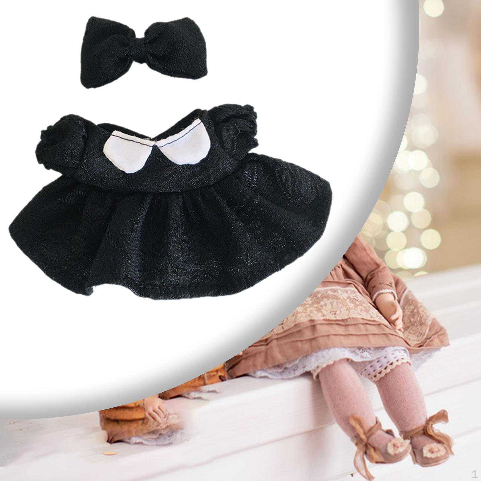 

17 см плюшевая кукольная одежда своими руками, мода, мягкая, фотореквизит, костюмы, плюшевые аксессуары, одеваются чёрный