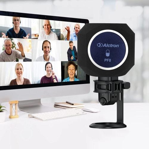 Alctron PF8 Professional Simple Studio Microphone Screen, Acoustic Filter, Desktop Recording Windscreen, Microphone Pop Filter