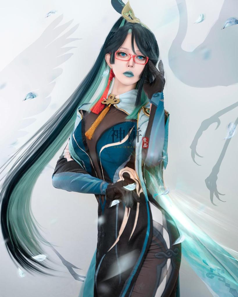 Xianyun Cosplay with Wig Rugumo Genshin Cosplay Costume Adult Costume Cultural Festival Event Costume Stage Clothes Xianyun Cosplay with Kanun [Kanzu