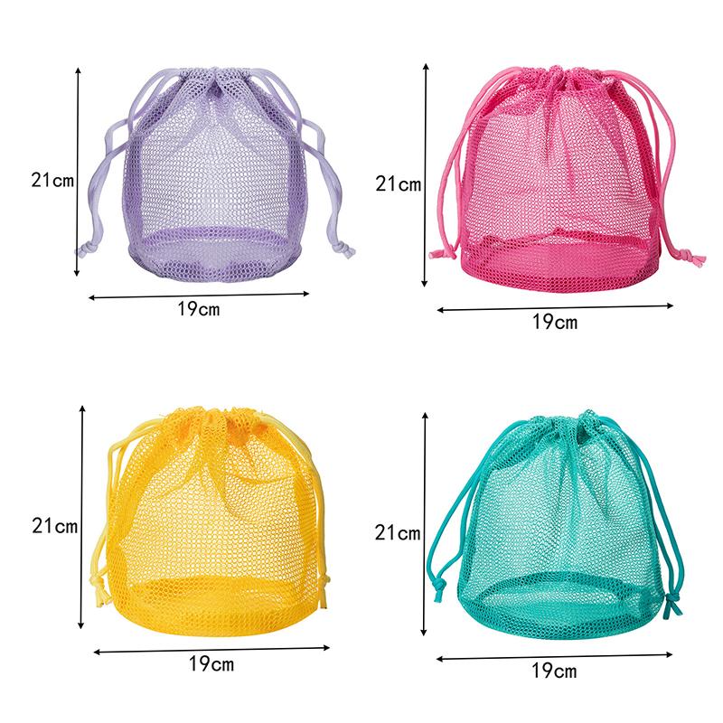 1pcs Nylon Mesh Drawstring Storage Pouch Bag Multi Purpose Travel & Outdoor Activity Pouch For Digital Products Makeup Bag