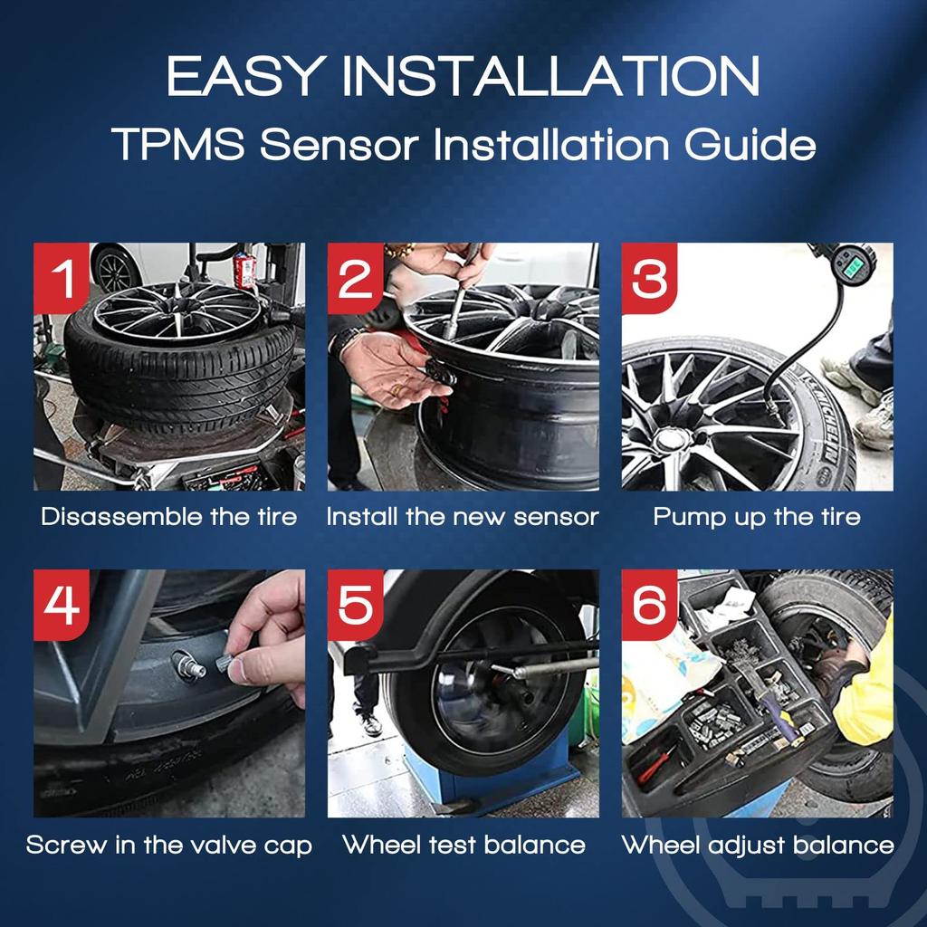 MOCA 4pcs Tpms 315Mhz Tire Pressure Sensor for 2006-2016 Cadillac Chevrolet GMC Saturn Pontiac Express Escalade Acadia Sierra