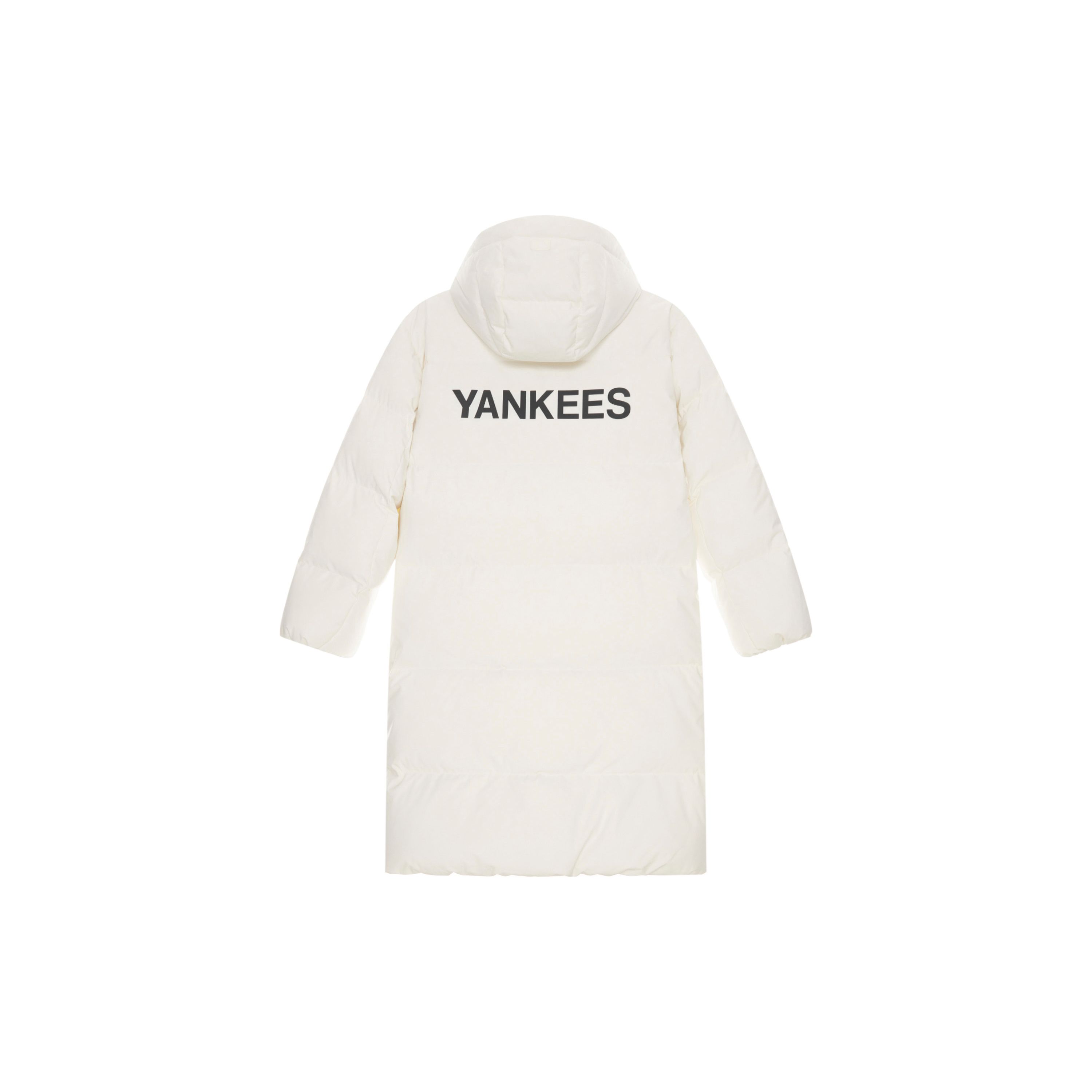 MLB New York Yankees Basic Serie FW24 Locker Bequem Buchstabe 3D Gummidruck Logo Hoodie Langer Reißverschluss Daunenmantel Unisex Mantel 3ADJB1846-50CRS XL