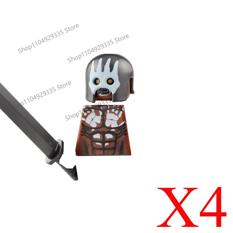 Medieval Knight Figures Building Blocks Elf Guard Dwarf Warrior Wild Boar Sheep Mount Fantasy Movie Character Soldier Bricks Toy