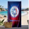 Reading FC Personalized Printed Beach Towel Soccer Logo Support Custom Name Text Absorbent Towel For Sport Travel Special Gift