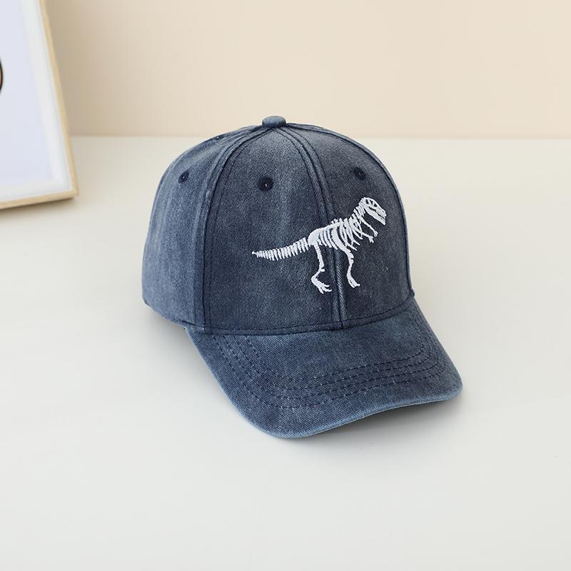 Cappelli Sportivi Scuola Neonato Maschio Baseball Estivi Ricamati Dinosauro Bambini Esterno Bambini Cappellini per 2-8 Anni Regolabili