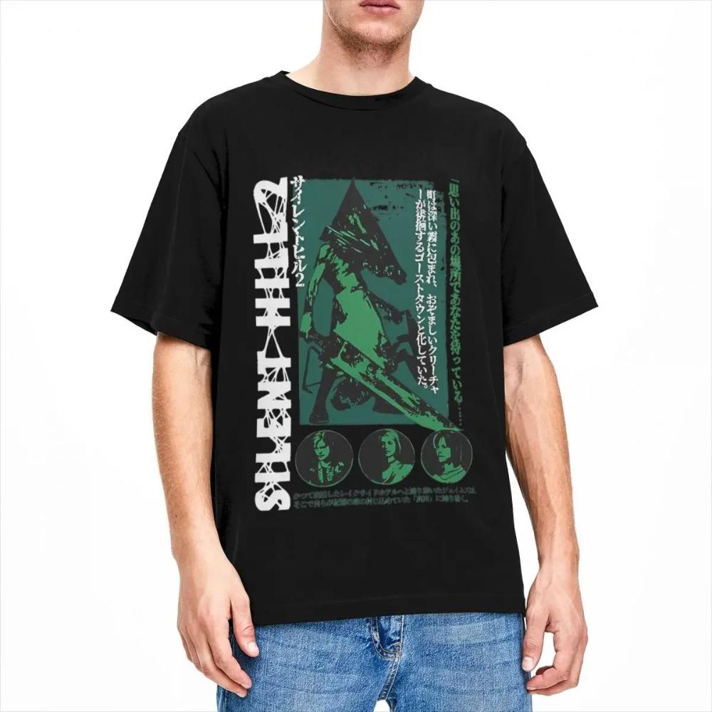 Summer Red Pyramid Head Silent Hill Game T Shirts Men Women Hipster T-shirt Short Sleeve Tops