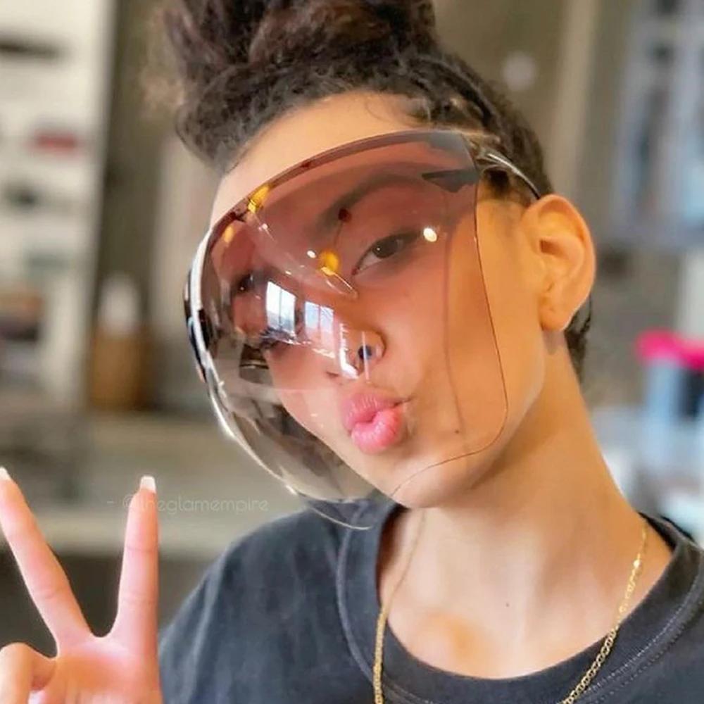 Übergroße Gesichtsschutzbrille Schutzbrille Schutzmaske Spritzschutz Anti-Beschlag Sicherheits-Sonnenbrille UV400 Tönungen für Männer Frauen