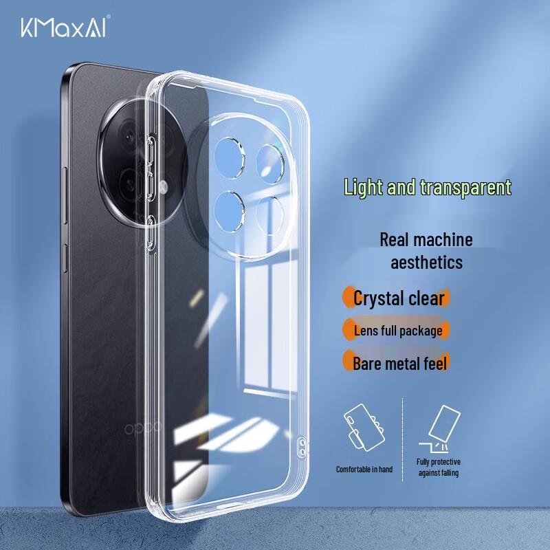 

KMaxAI Ultra-Thin Full Lens Protection TPU Phone Case for OPPO