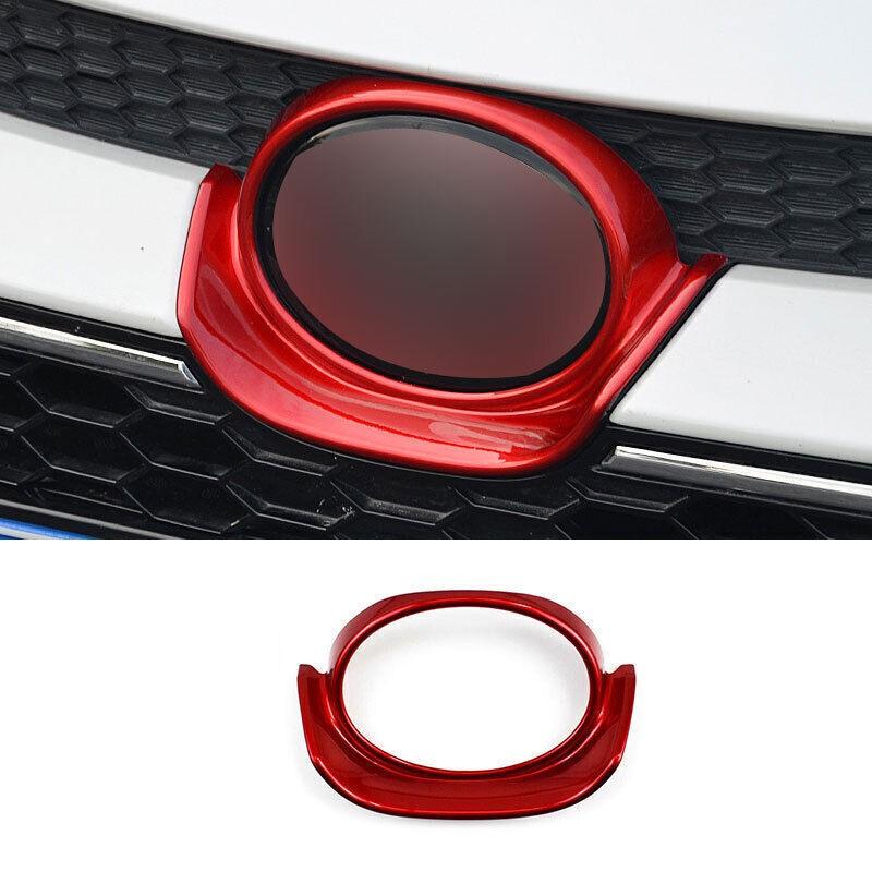 For Toyota Corolla 2020-24 Gloss Red Front Mesh Grill Emblem Badge Frame Trim 1P