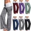 Damen Freizeit Sport Weites Bein Lang Yoga Fitness Workout Hose
