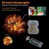 3D Twinkle Acorn Fall Decorations Harvest String Lights 10ft Copper Wire 30 LEDs Battery Powered with Timer Remote Control for Wedding Bedroom