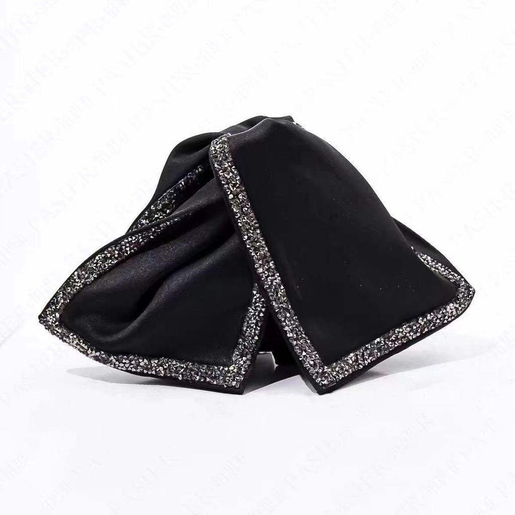 Luxury Starry Sky Rhinestone Bow Hair Clip - Volumizing Shark Clip Accessory