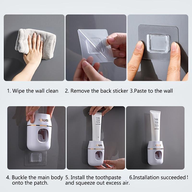 Upgrade Your Bathroom with this 1pc Toothpaste Squeezer and Storage Rack - Automatic Toothpaste Refills Made Easy!