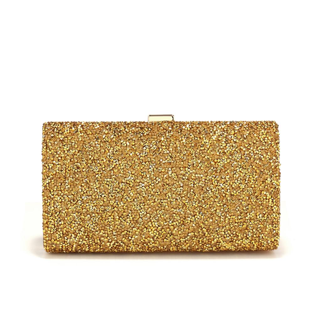 Rhinestones Fashion Evening Bags One Side Bling Silver Color Metal Chain Clutch Wedding Luxury Prom Dinner Handbags