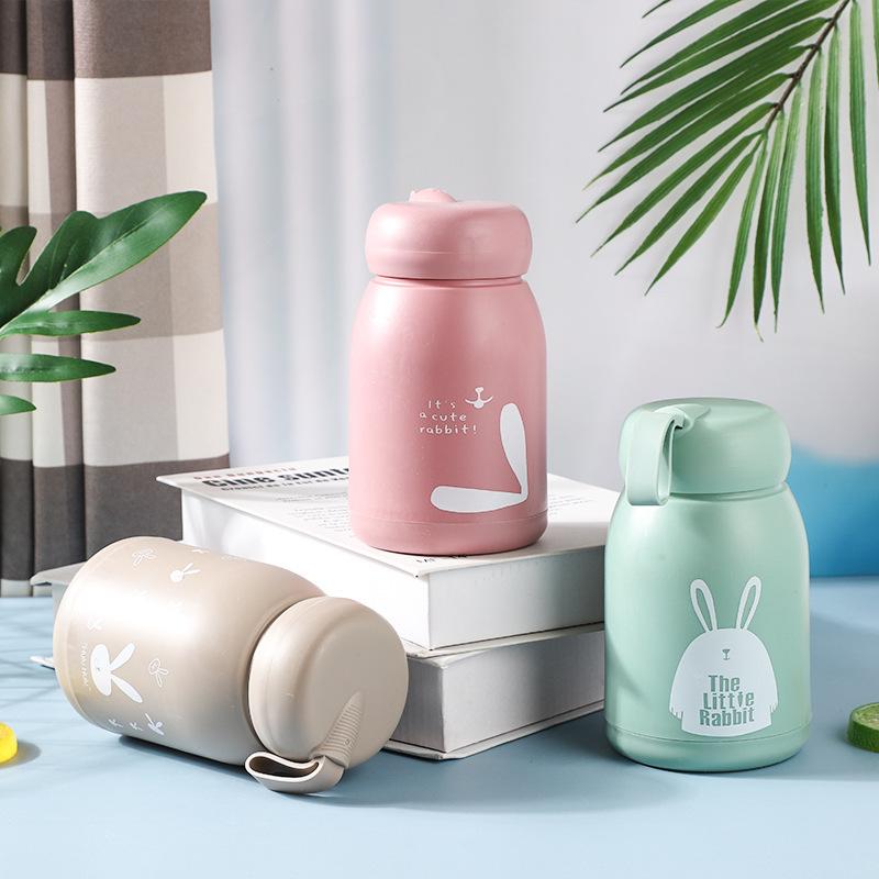 5/10Pcs Rabbit Tumbler Hot And Cold Tumbler Souvenir Glass Cup Thumbler Cup Leakproof Water Bottle Mug Drinkware
