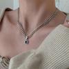 S925 Silver Retro Circle Necklace – Women's Elegant Clavicle Chain, Light Luxury Trendy Sweater Accessory